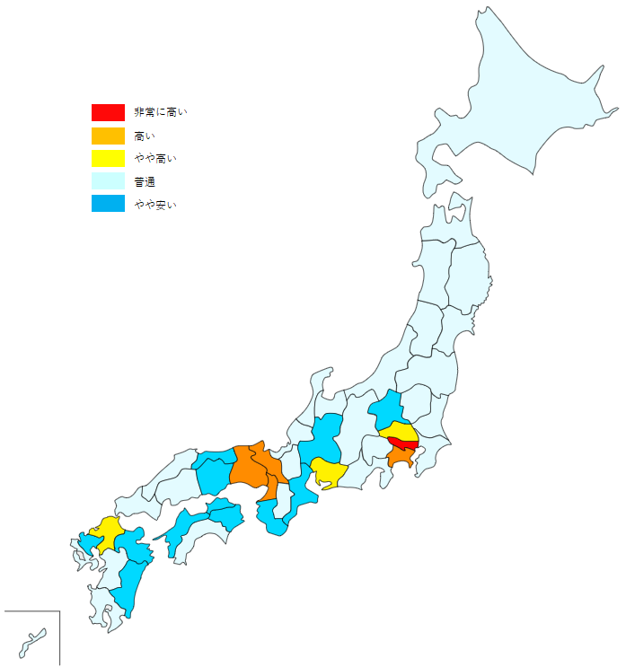 日本一家賃が高い地域はどこですか？